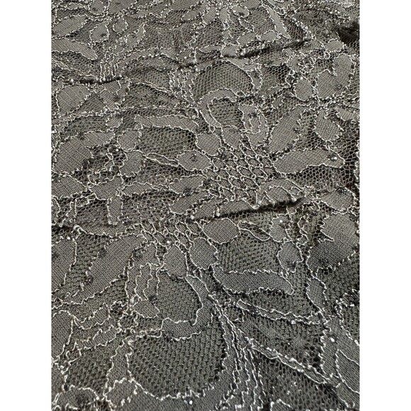 Jessica Howard Mother of Bride Long Gown Size 16W Gray Scallops Lace Rhinestone - Picture 13 of 16